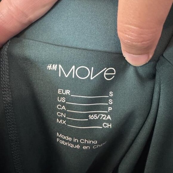 H&M Move green pleated A-line mini skirt size S - Picture 5 of 5